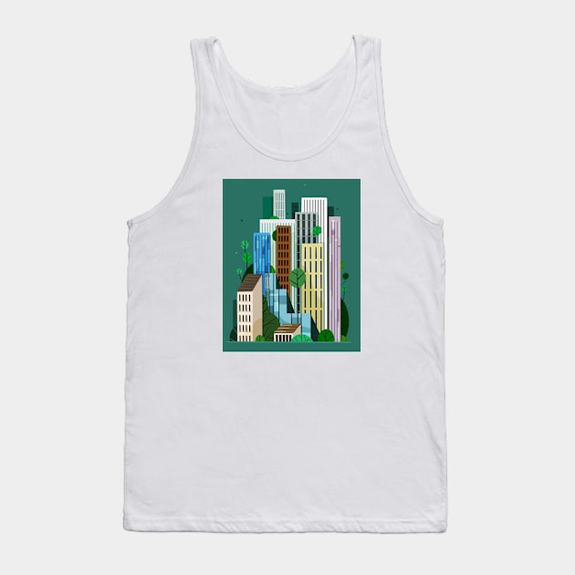 Cityscape Tank Top by jamesboast